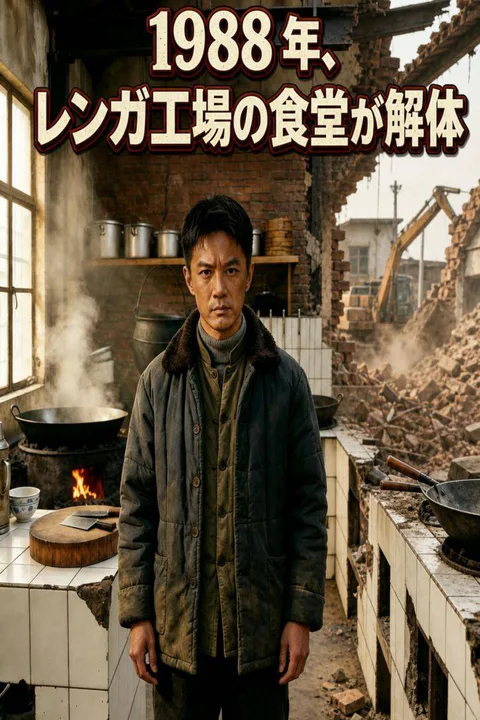 1988 年、レンガ工場の食堂が解体のポスター