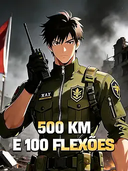 Pôster de 500 Km e 100 Flexões