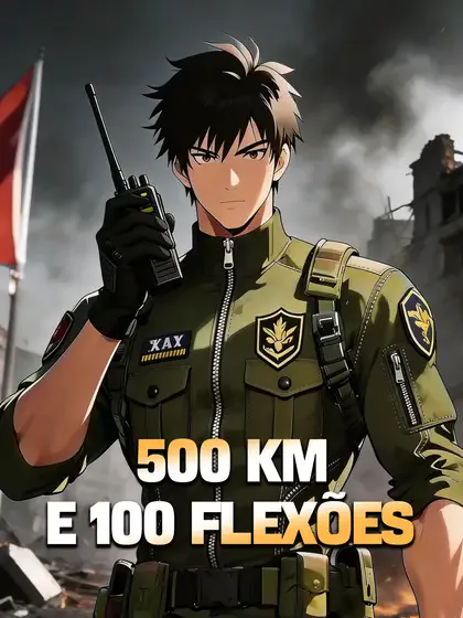Pôster de 500 Km e 100 Flexões
