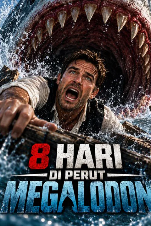 Poster 8 Hari di perut megalodon