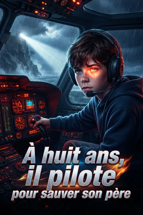 Affiche d’À huit ans, il pilote pour sauver son père