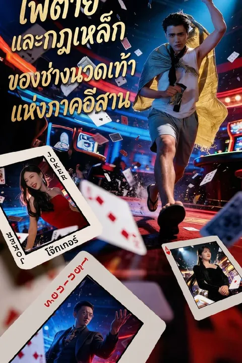 โปสเตอร์ ไพ่ตายและกฎเหล็กของช่างนวดเท้าแห่งภาคอีสาน