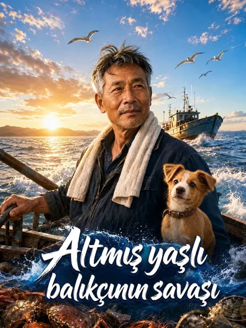 Altmış yaşlı balıkçının savaşı afişi