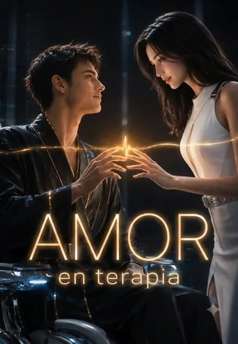 Póster de Amor en la Ciudad Ciberpunk