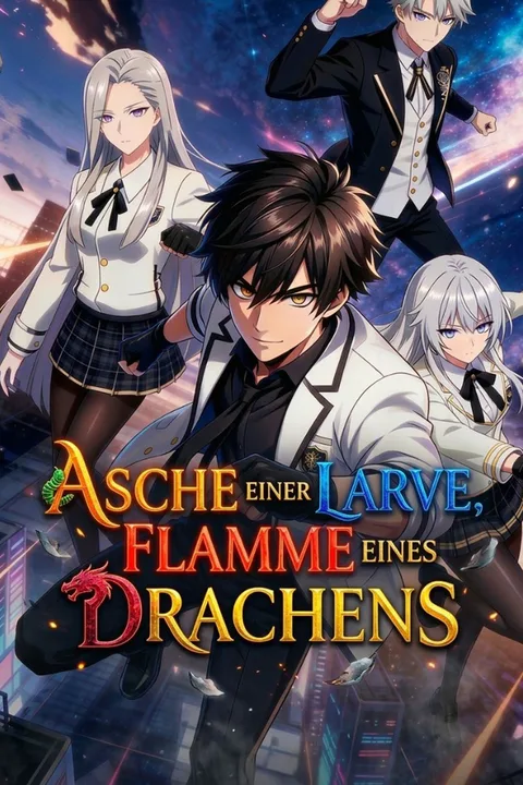 Poster von Asche einer Larve, Flamme eines Drachens