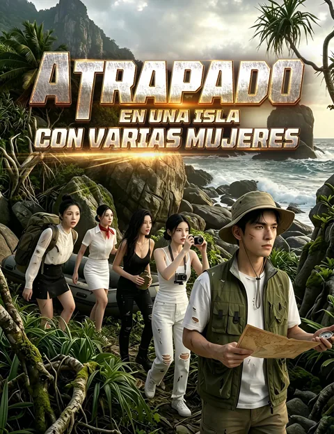Póster de Atrapado en una isla con varias mujeres