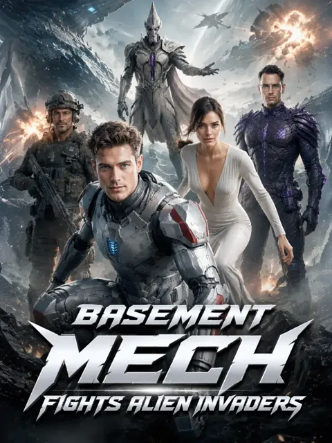 Basement Mech Fights Alien Invaders poster