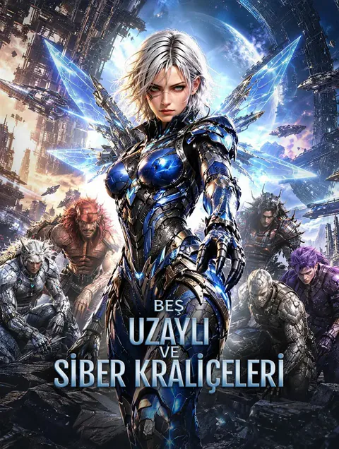 Beş uzaylı ve siber kraliçeleri afişi