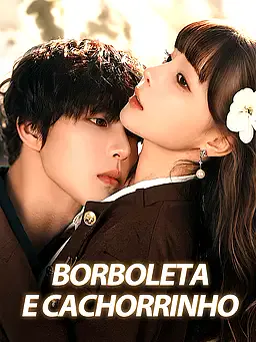 Pôster de Borboleta e Cachorrinho