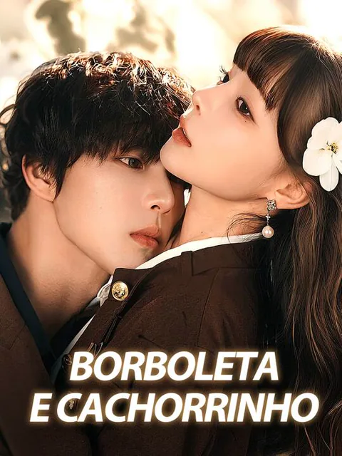 Pôster de Borboleta e Cachorrinho