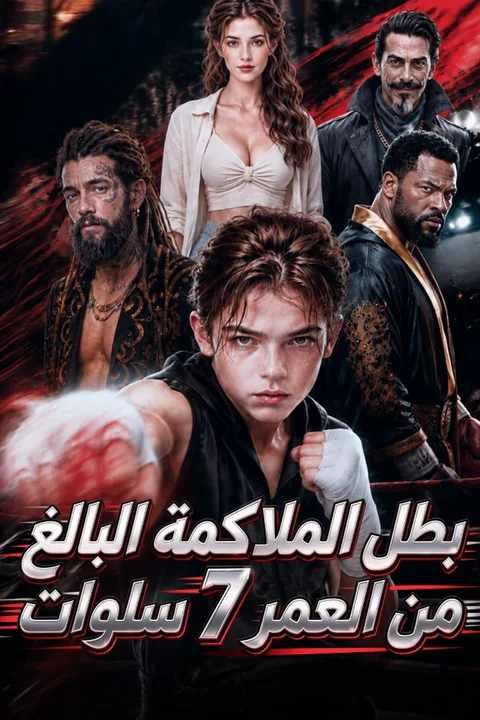ملصق بطل الملاكمة البالغ من العمر 7 سنوات