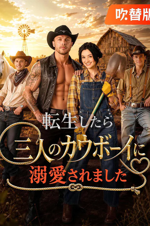 転生したら三人のカウボーイに溺愛されましたのポスター