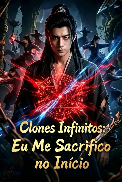 Pôster de Clones Infinitos: Eu Me Sacrifico no Início