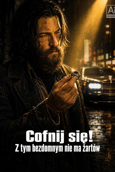 Cofnij się! Z tym bezdomnym nie ma żartów – plakat