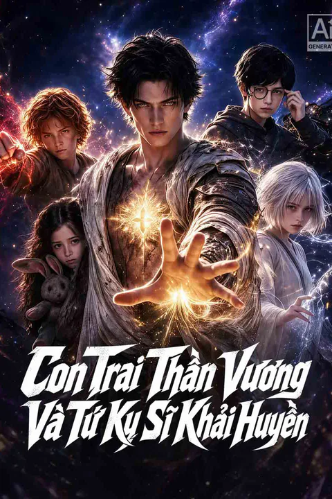Poster Con Trai Thần Vương Và Tứ Kỵ Sĩ Khải Huyền