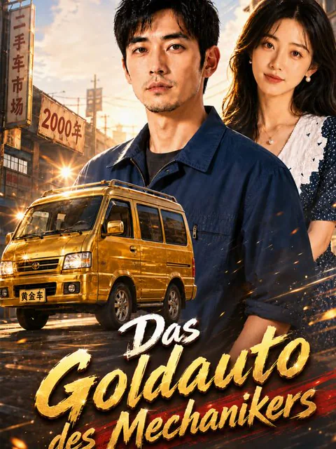 Poster von Das Goldauto des Mechanikers