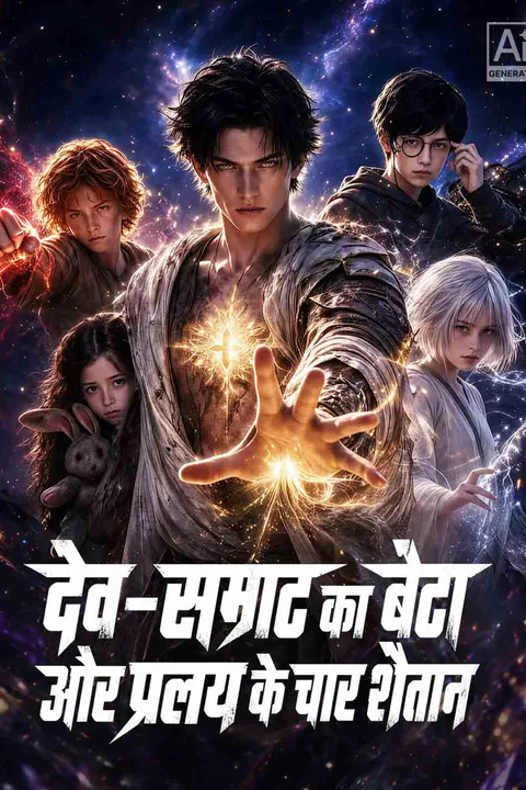 देव-सम्राट का बेटा और प्रलय के चार शैतान का पोस्टर