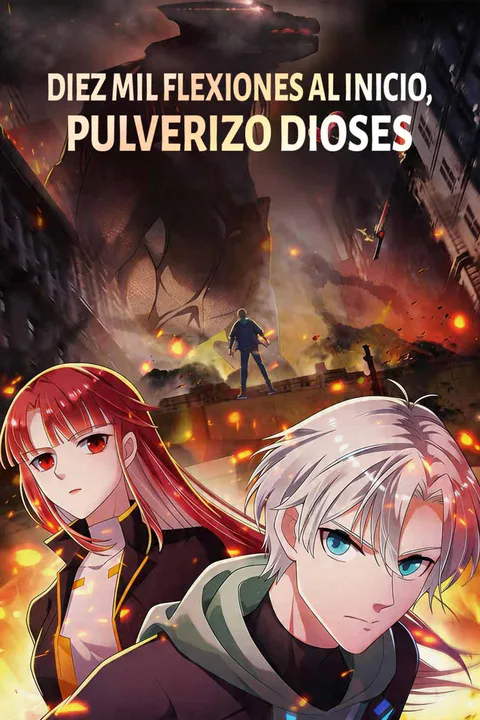 Póster de Diez mil flexiones al inicio, pulverizo dioses