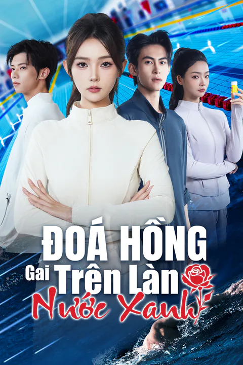 Poster Đoá Hồng Gai Trên Làn Nước Xanh