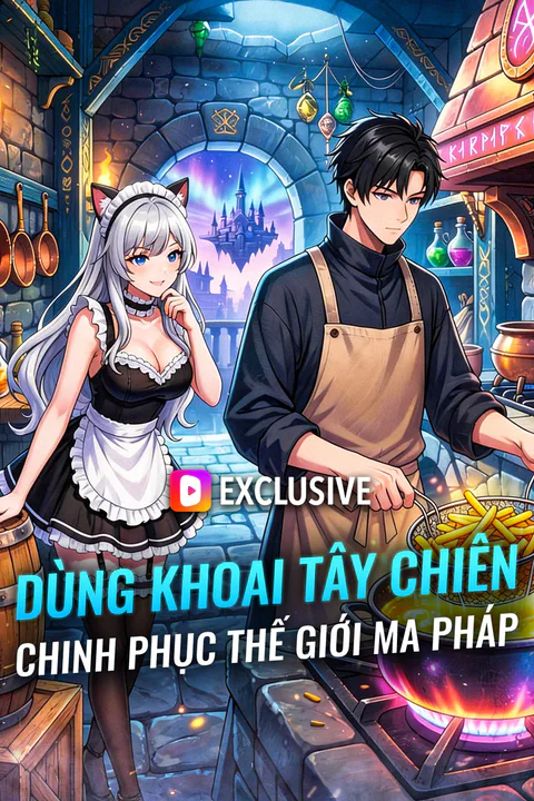 Poster Dùng Khoai Tây Chiên Chinh Phục Thế Giới Ma Pháp