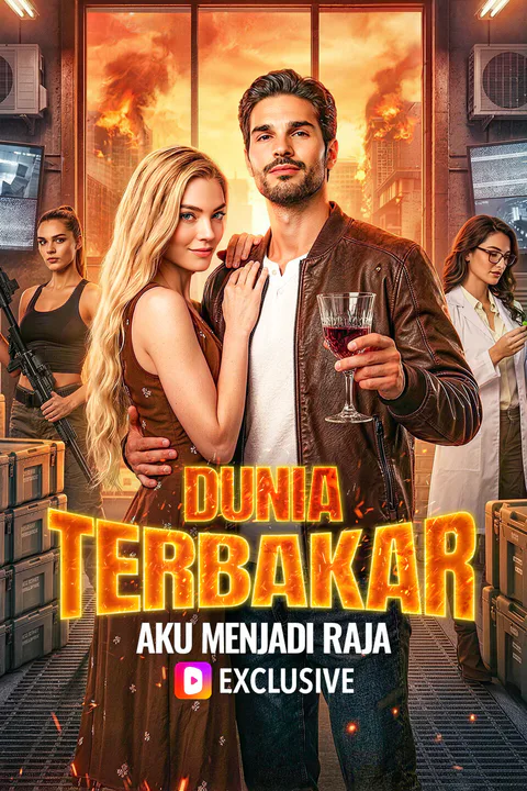 Poster Dunia Terbakar, Aku Menjadi Raja