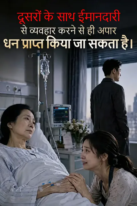 दूसरों के साथ ईमानदारी से व्यवहार करने से ही अपार धन प्राप्त किया जा सकता है। का पोस्टर