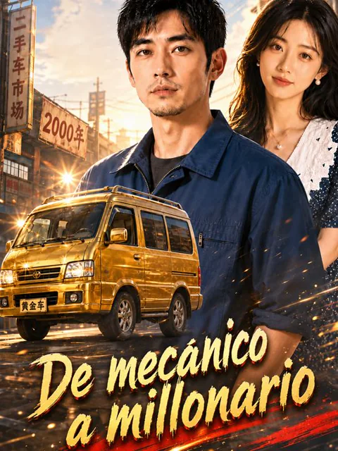 Póster de El mecánico y su auto de oro