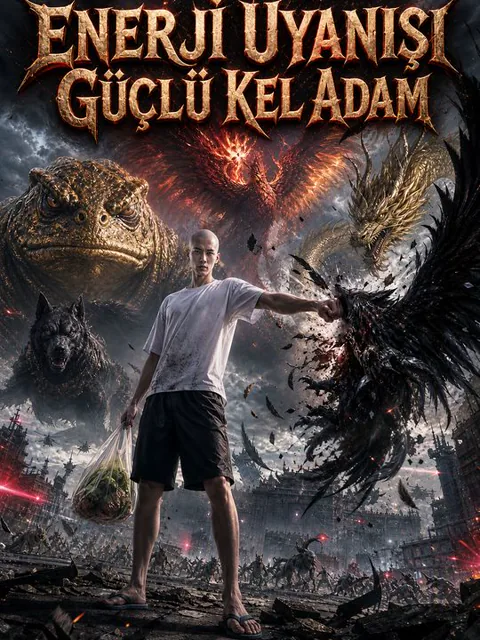 Enerji uyanışı Güçlü kel adam afişi