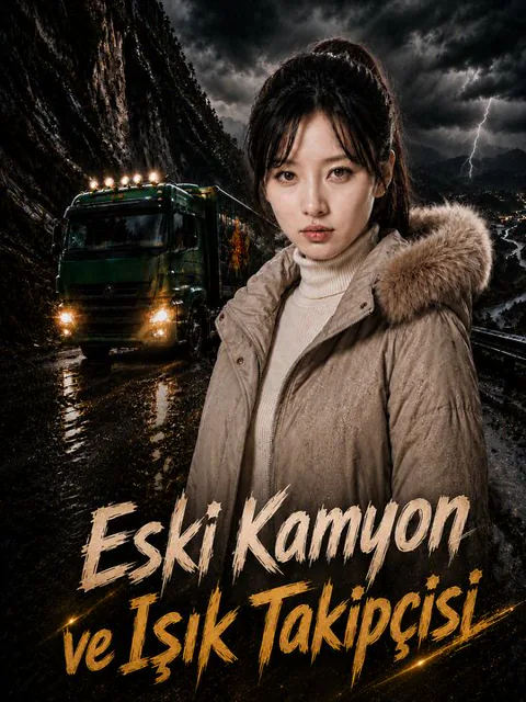 Eski kamyon ve ışık takipçisi afişi