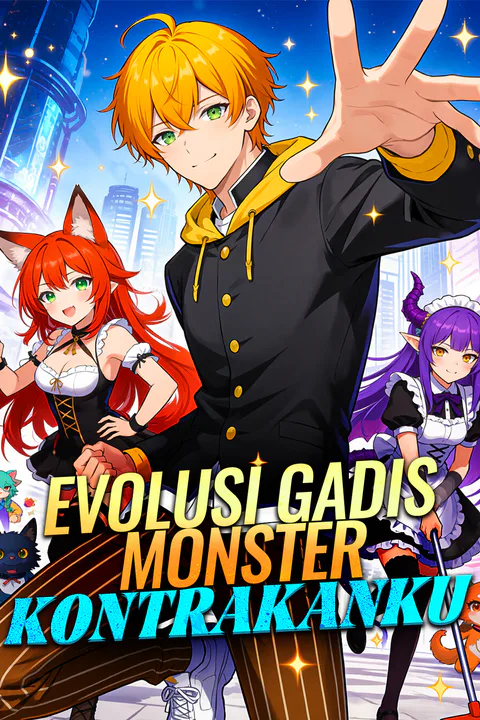 Poster Evolusi Gadis Monster Kontrakanku