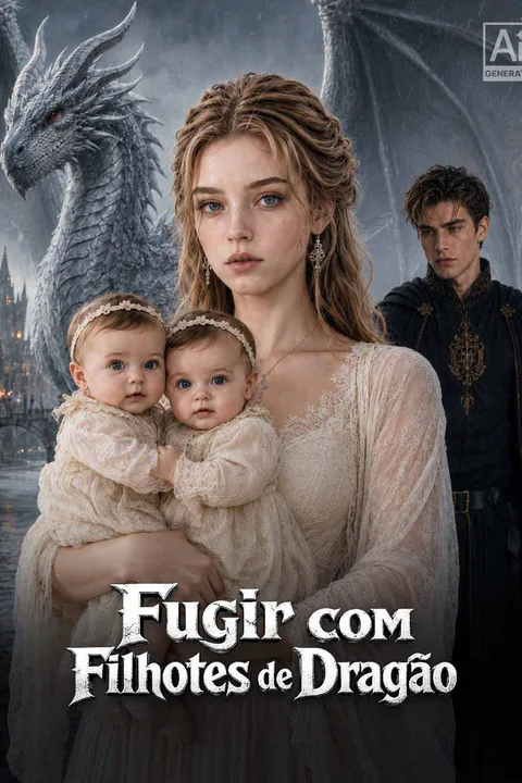 Pôster de Fugir com Filhotes de Dragão