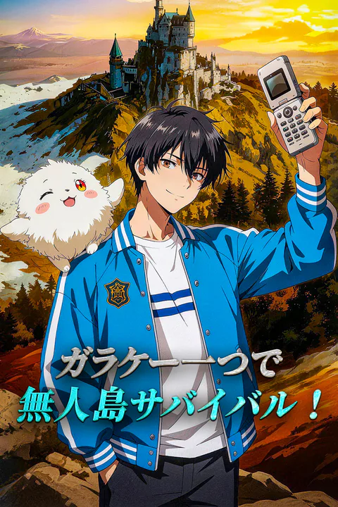 ガラケー一つで無人島サバイバル！のポスター