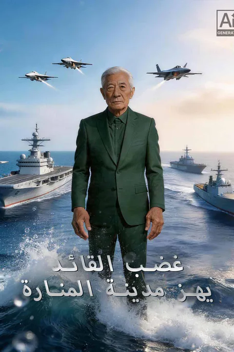 ملصق غضب القائد يهز مدينة المنارة