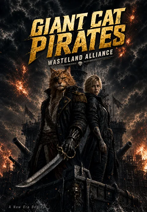 Giant Cat Pirates, Wasteland Alliance poster