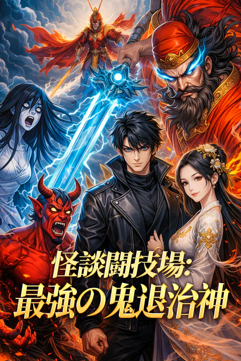 怪談闘技場：最強の鬼退治神のポスター