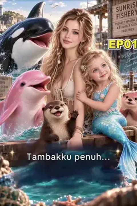 Poster Haiwan bercakap di ladang ikan