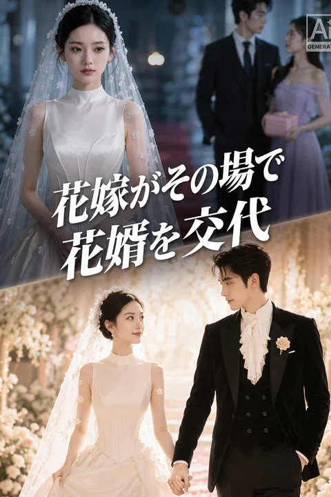 花嫁がその場で花婿を交代のポスター