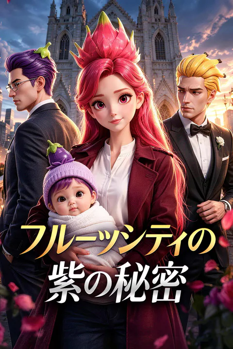 フルーツシティの紫の秘密のポスター