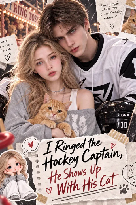 I Ringed the Hockey Captain, He Shows Up With His Cat poster