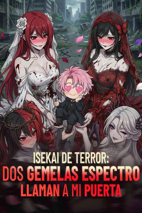 Póster de Isekai de terror: dos gemelas espectro llaman a mi puerta