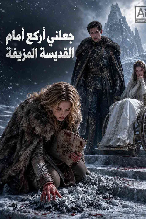ملصق جعلني أركع أمام القديسة المزيفة