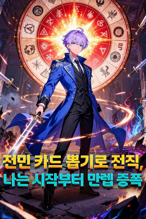 전민 카드 뽑기로 전직, 나는 시작부터 만렙 증폭 포스터