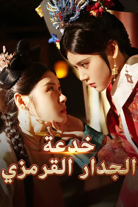 ملصق خدعة الجدار القرمزي