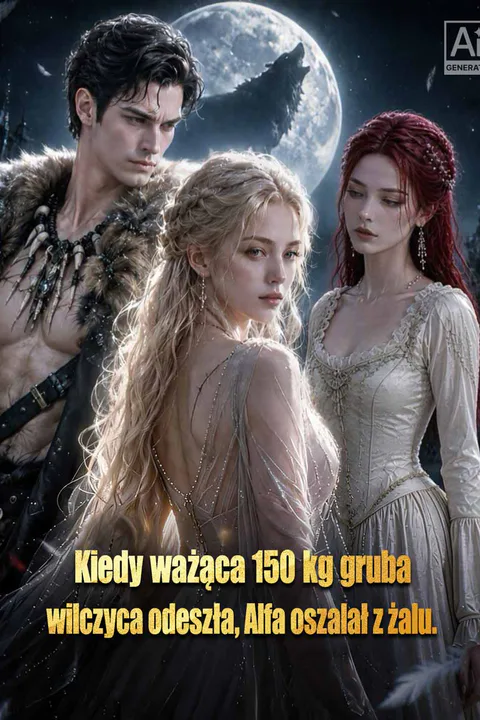 Kiedy ważąca 150 kg gruba wilczyca odeszła, Alfa oszalał z żalu. – plakat