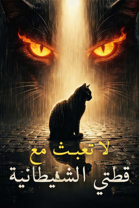 ملصق لا تعبث مع قطتي الشيطانية