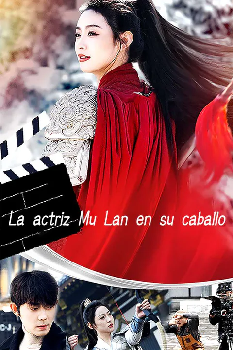 Póster de La actriz Mu Lan en su caballo