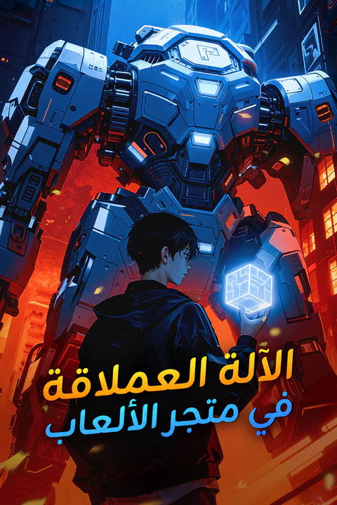ملصق الآلة العملاقة في متجر الألعاب