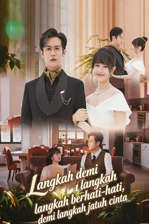 Poster Langkah demi langkah berhati-hati, langkah demi langkah jatuh cinta