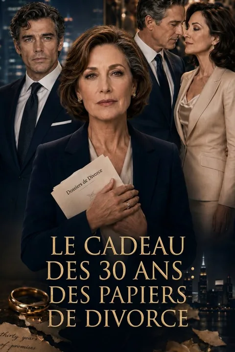 Affiche du cadeau des 30 ans : des papiers de divorce