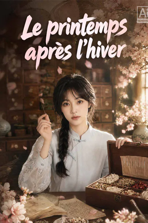 Affiche du printemps après l'hiver